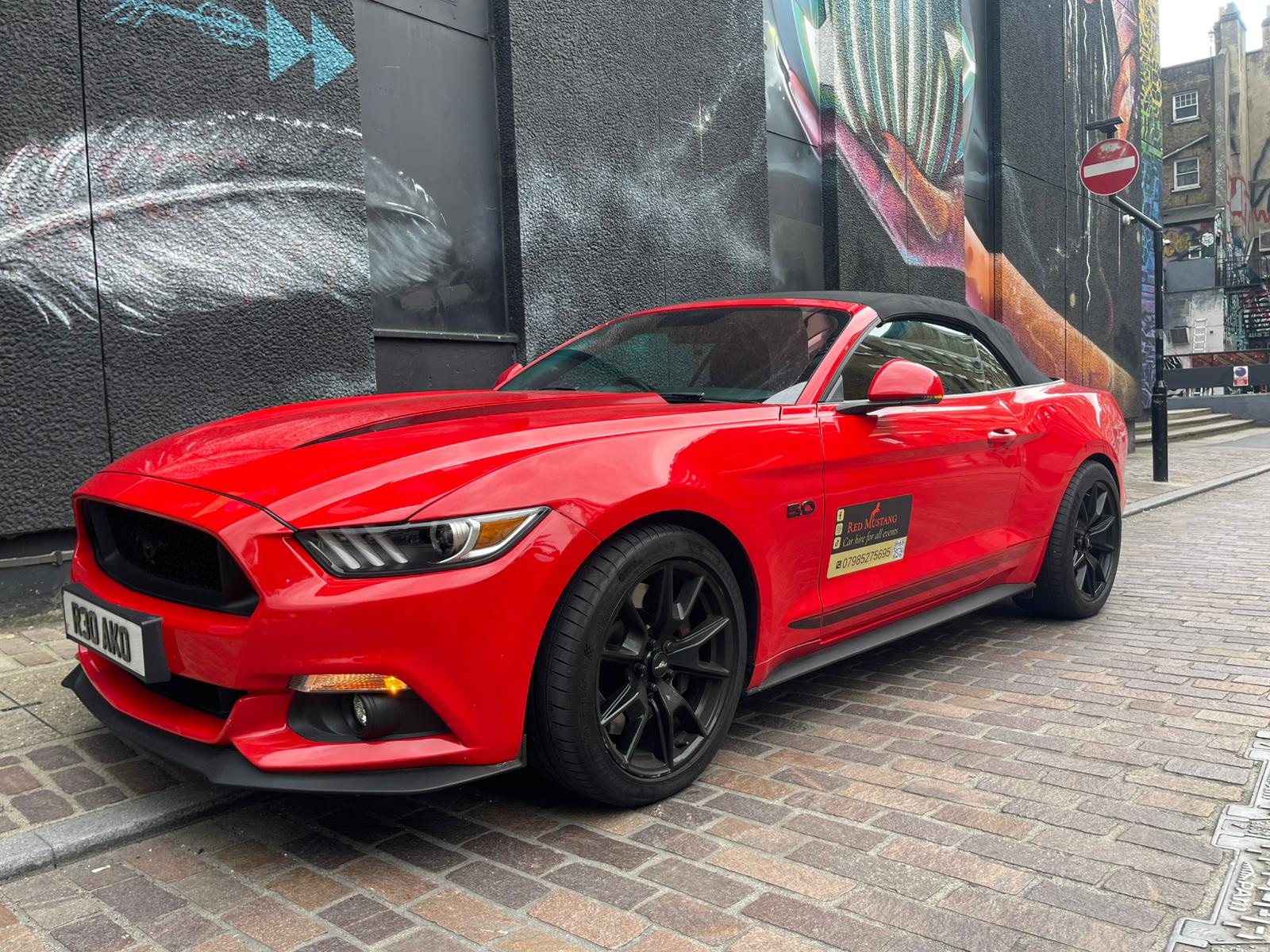 Red Mustang for hire