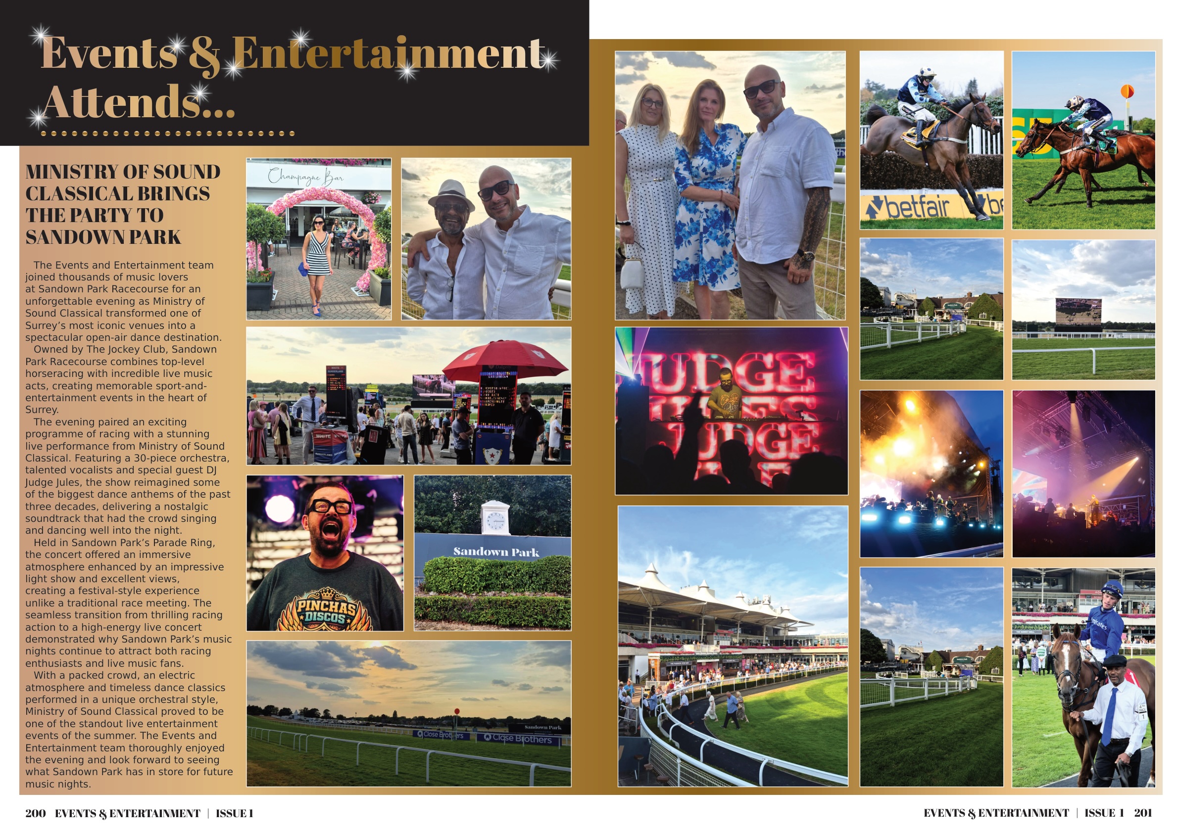 Events & Entertainment Attends Ministry of Sound Classical at Sandown Park Racecourse