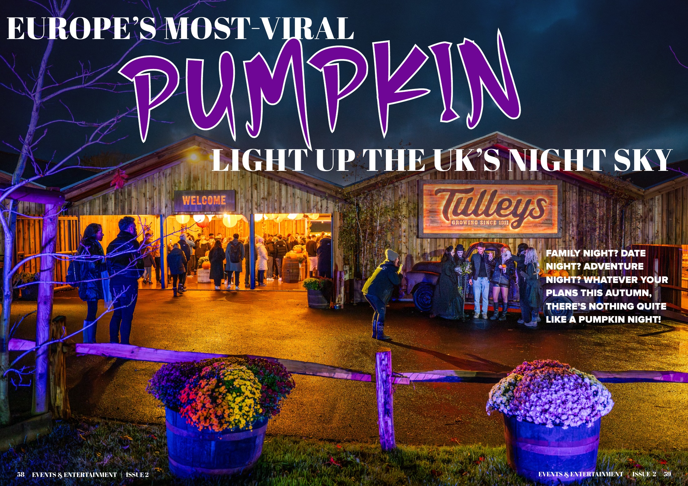 Europe’s most-viral pumpkin nights light up the UK’s night sky